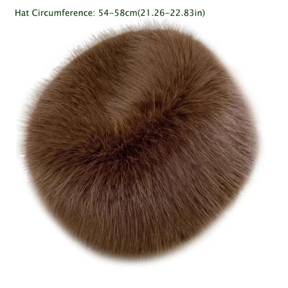 Thicken Fluffy Fur Bucket Hat Warm Mongolian Cap New Winter Hat  Chrismas Gifts