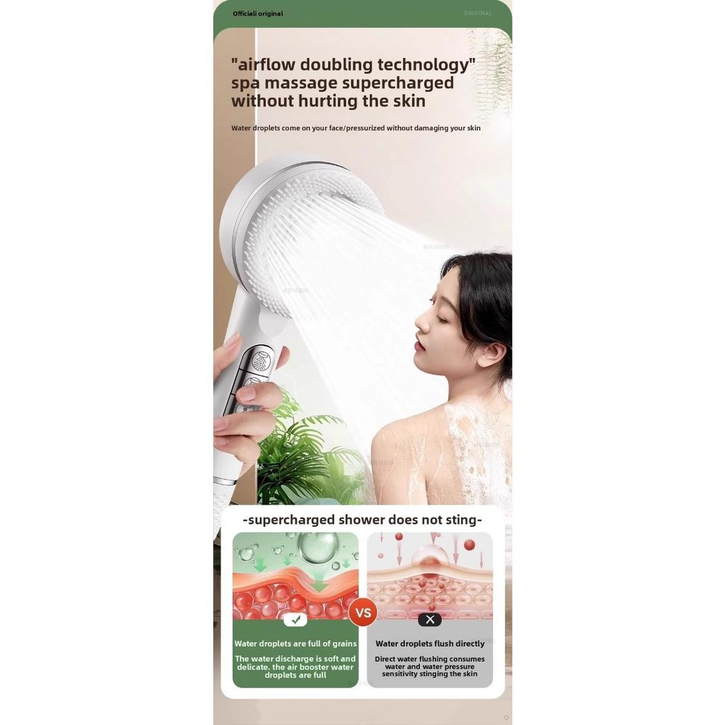 Handduschhuvud med högt tryck, Ultrastarkt sprutflöde, Lätt att installera, Badrumstillbehör | Praktisk badrumsprodukt Duschhuvud