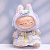 Flower Dress Sitting Labubu Cloth Rose 17cm Plush Dolls Clothes  Children Gift