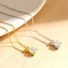 D Color 1CT  VVS1 Moissanite Necklace Pendants For Women Top Quality S925 Silver Neck Chain Fine Jewelry Gifts