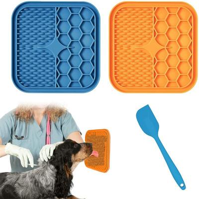 Suction Cup Pet Tableware Bowl Dog Pet Licking Mat Anti-Choke Slow Feeding Slow Food Mat Licking Mat Silicone