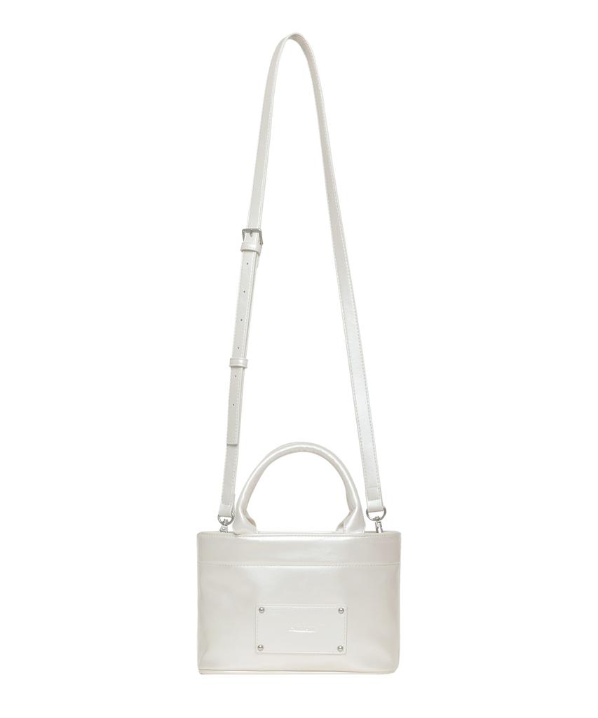 Raiment Stud Patch Macaroon Bag_Shining White