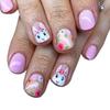 Nail Art 24 Pieces Easter Collection Cute Sweet French Bunny Short Wear Nail Art Pieces