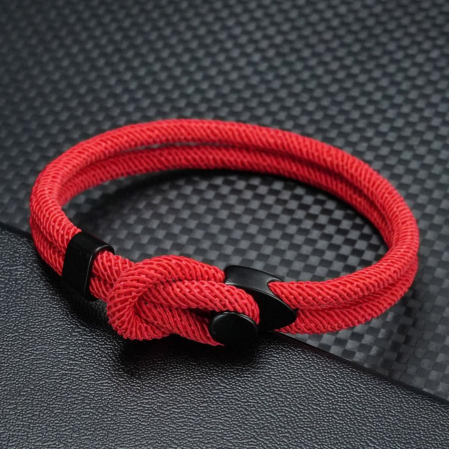 Neue 10 Farboptionen Herren Seilarmband Hohe Qualität Modischer Schmuck Geschenk für Männer Pulseras Tela Suerte Vielseitiges Zubehör