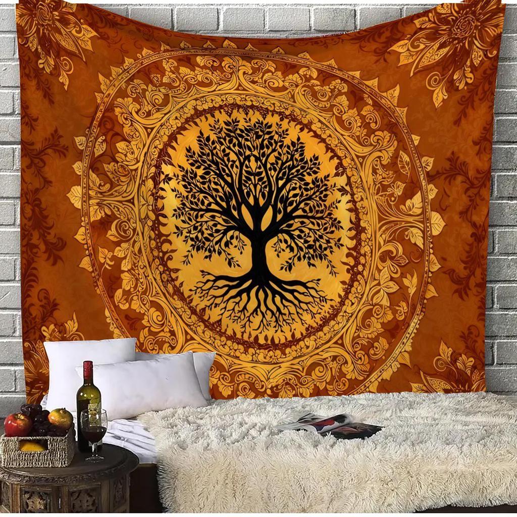 Bohemian Tree of Life Vintage Mandala Tapestry Wall Hanging Decorative Backdrop for Room Homestay Decoration