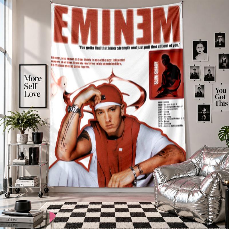 Wall TapestryEminem Art Hanging Cloth Decorative Background Cover for Room Decoration
