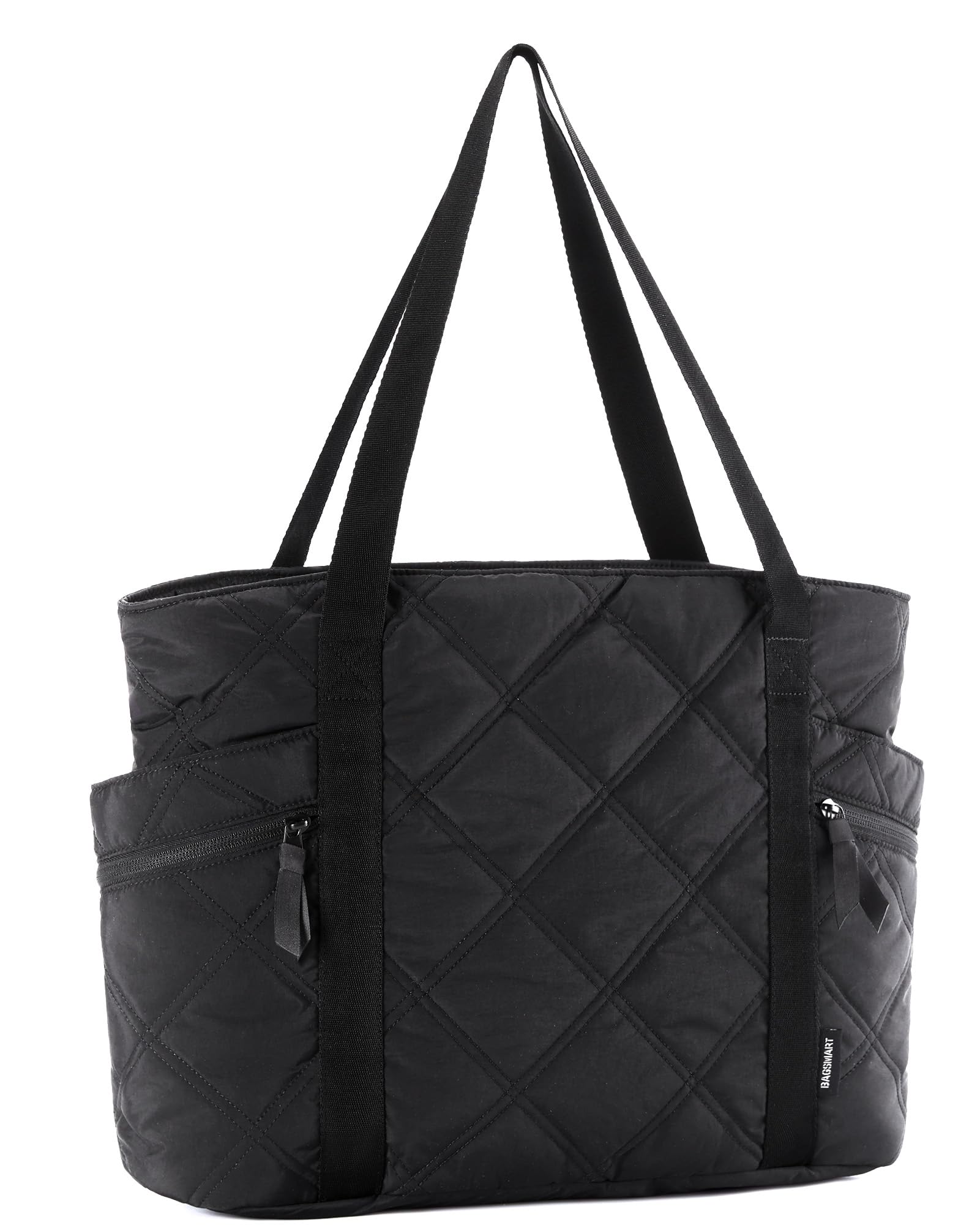 

Tote Large Tote Travel Shoulder Multiple Commuting to Gym [BAGSMART] Bag, Capacity, Women s Bag, Lightweight, Bag, Waterproof, Bag, Dividers, Storage, чорний