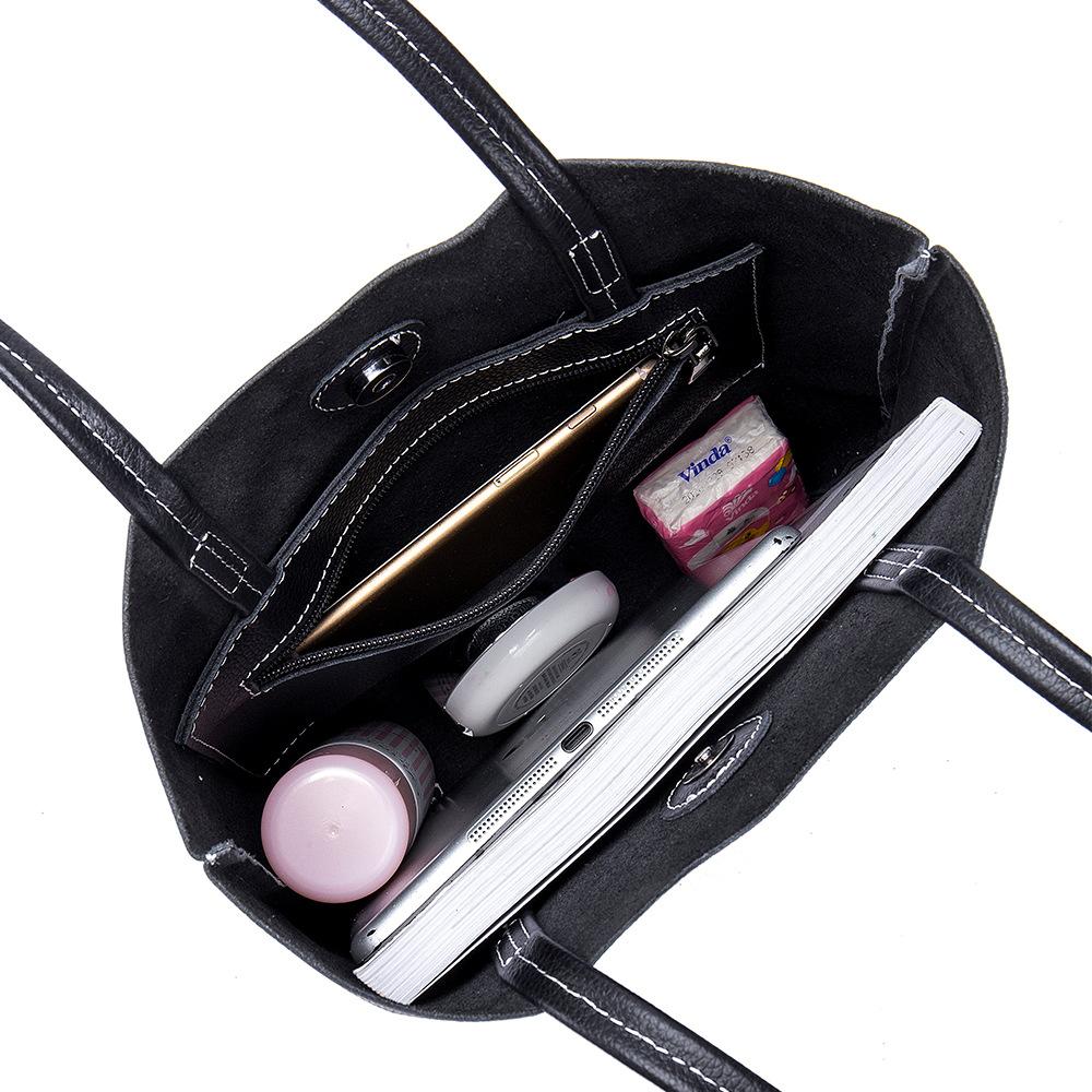 Genuine leather bag women handbag fashion Cowhide Shoulder Bag Large Capacity Ladies Bag bolsos brand design ladies Totes