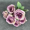 Artificial 7 Heads Rose Bouquet Flower Simulated Rose Bunch for Wedding Party Bridal Bouquet