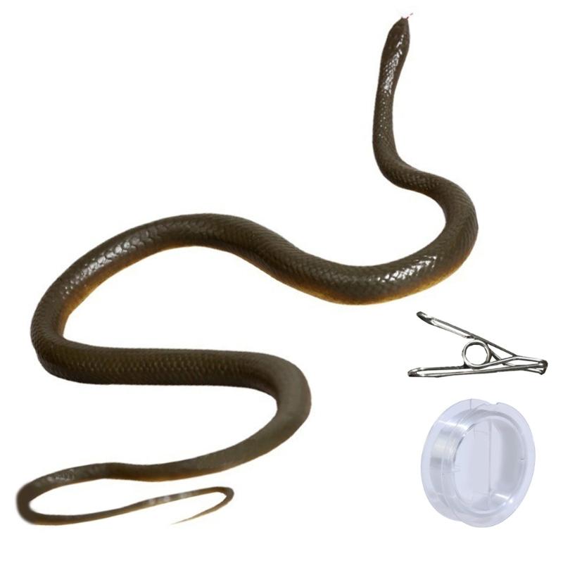 Snake Prank Toy with String Clip That Chases People Golf Snake Prank Toy Halloween AprilFools Supplies Novelty Gadgets