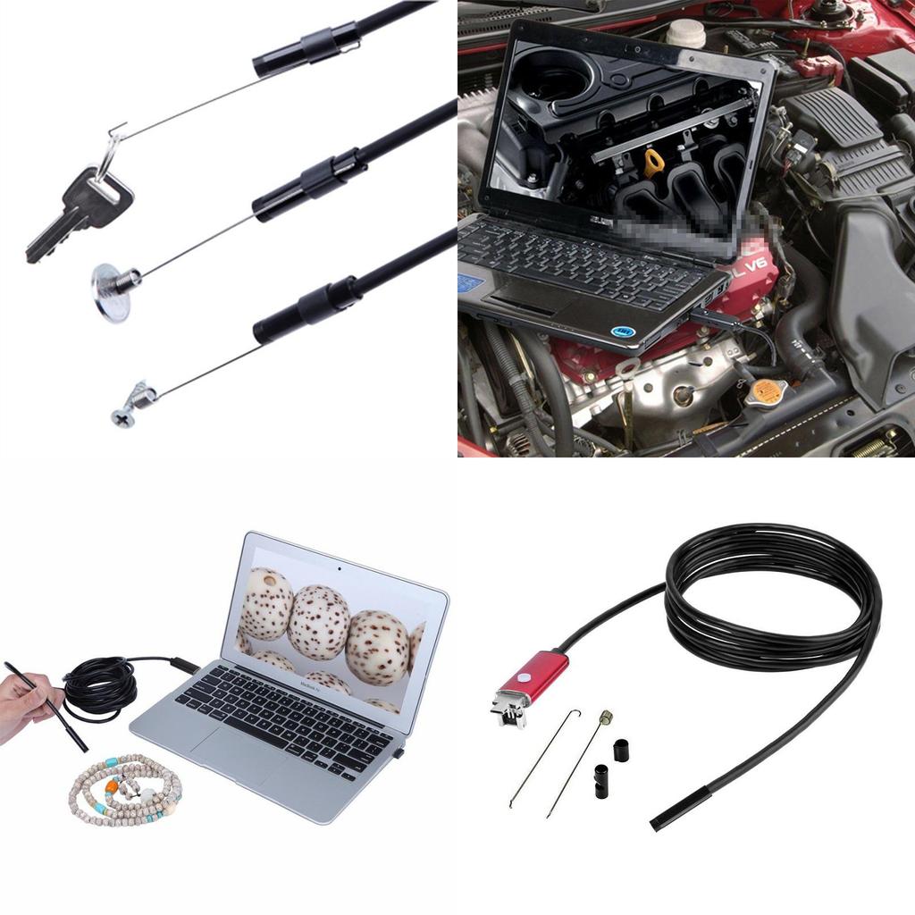 Waterproof 7mm 6 Led Usb Endoscope Borescope Video Camera 2m 5m