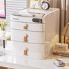 Lockable Desktop Storage Box with Key Drawer Organizer for Office Supplies Dormitory Desk Tray Document File Holder Case
