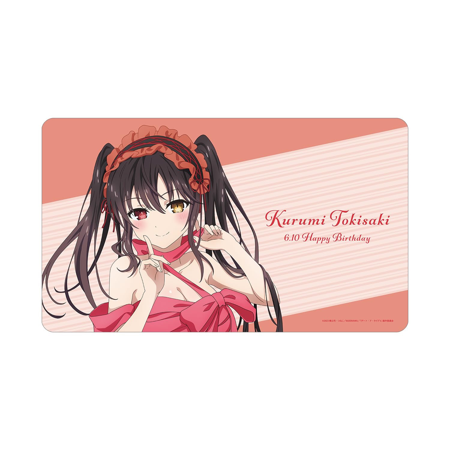 Anime Date A Live V Kurumi Tokisaki Birthday Illustration Multi-Desk Mat