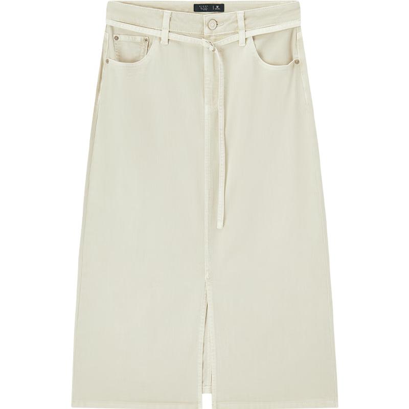 Women s Slit Hem Denim Maxi Skirt M