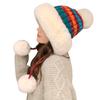 Autumn and Winter New Wool Hat Women's Warm Ear Protection Windproof Big Head Circumference Piled Thickened Hairball Knitted Hat