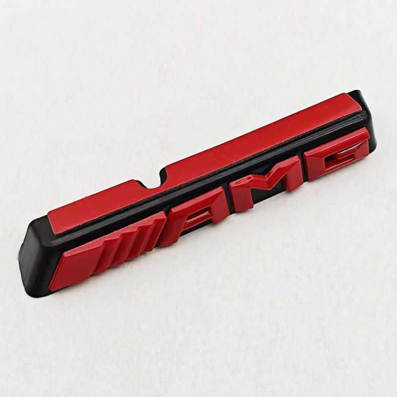 

1pcs 3D ABS Car Front Grille Hood Emblem Bonnet Sticker Badge Decal Styling For Mercedes Benz AMG Auto Accessories червоний