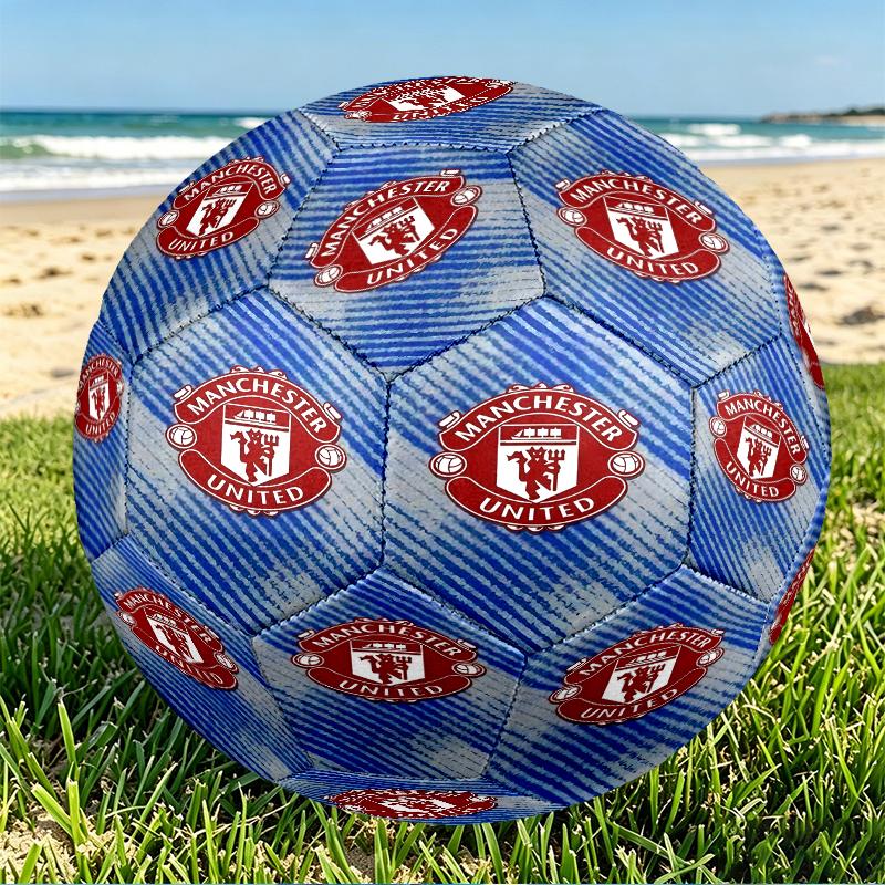 Manchester United F.C Print Size 5 Soccer Ball, PU Wear Resistant Football for Match Training and Daily Practice, Birthday Gift for Soccer Fans