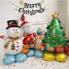 Large Christmas Tree and Santa Claus Aluminum Foil Balloons for Window Display 