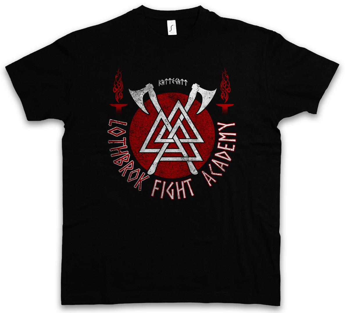 LOTHBROK FIGHT ACADEMY T-SHIRT Vikings Viking Ragnar Rollo Lodbrok Norsemen 3XL