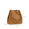 Soft Cowhdie Minimalism Women Handbag Bucket Bag Elegant French Style Lady Large Tote Bag Designer Brand Luxury Real Leather Bag