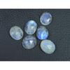 10X12MM Natural Rainbow Moonstone Checker Cut Oval Cabochon Gemstone 6PcsLot C-1767