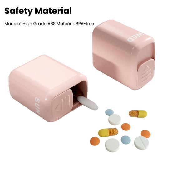 Weekly Pill Organizer 7 Day Travel Pill Case Daily Medicine Box One Time A Day Medication Reminder Portable Pill Box for Fish Oil Supplements
