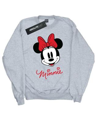 Girls Minnie Mouse Face Sweatshirt