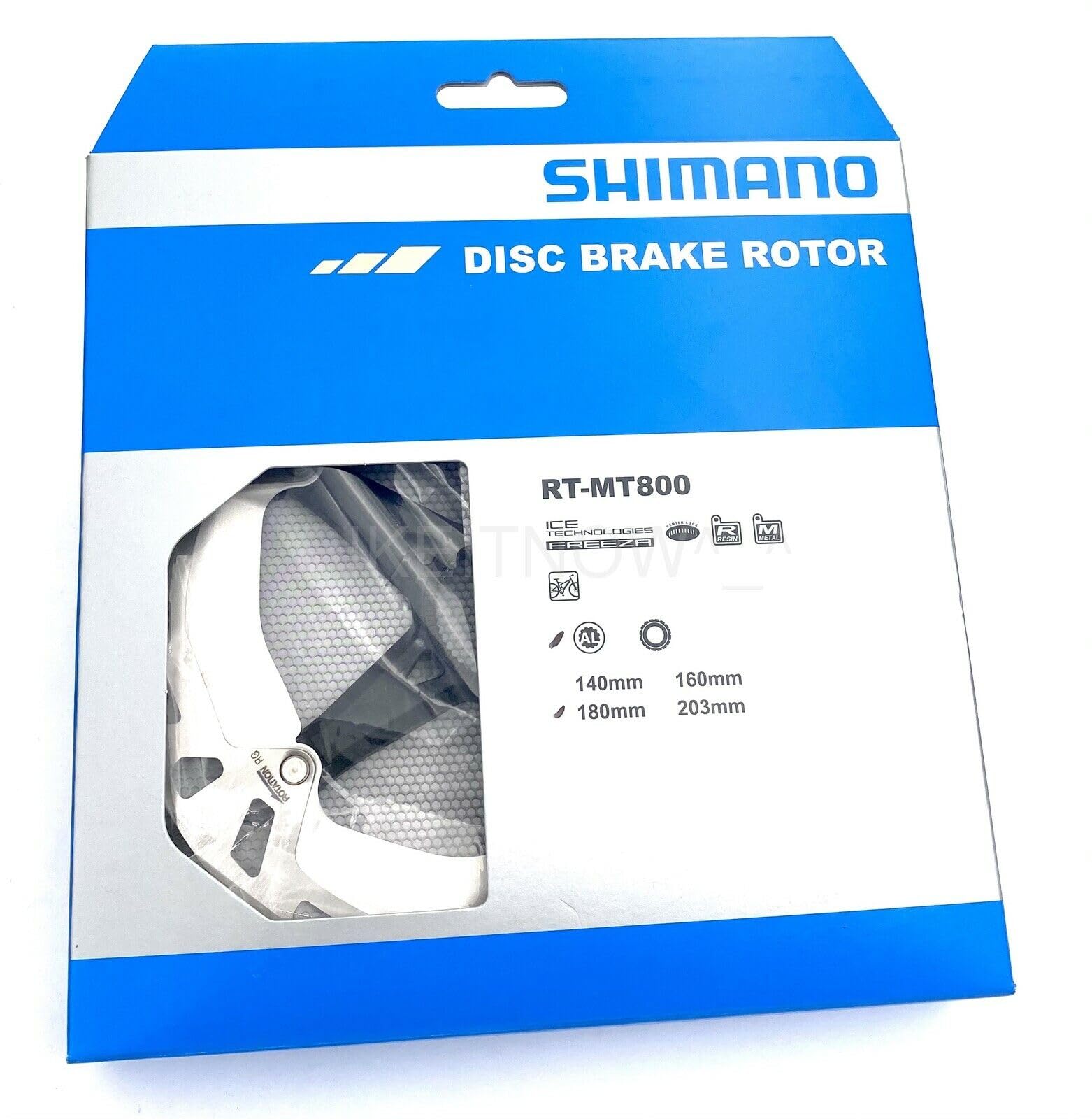 Shimano 180mm Center Lock Narrow Type Disc Rotor with Internal Serrated Lock Ring RT-MT800 (Y8K198010)