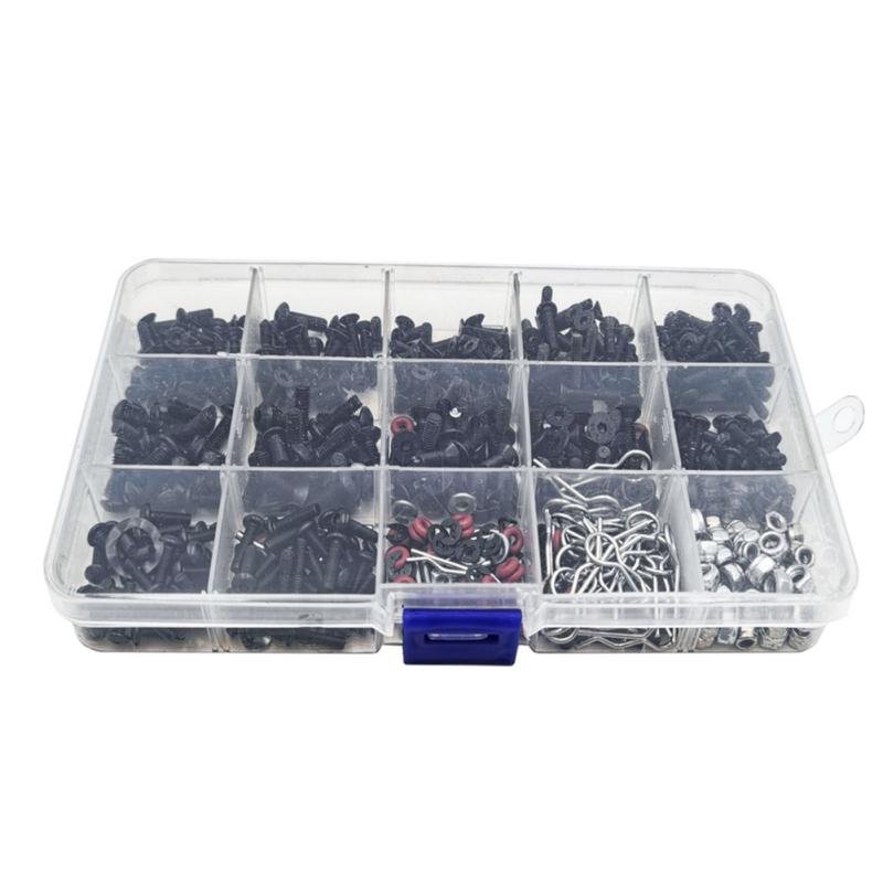 500Pcs Screws Box Set for 1/10 HSP Traxxas Trx4 Tamiya HPI Kyosho D90 SCX10 Remote Control RC Car