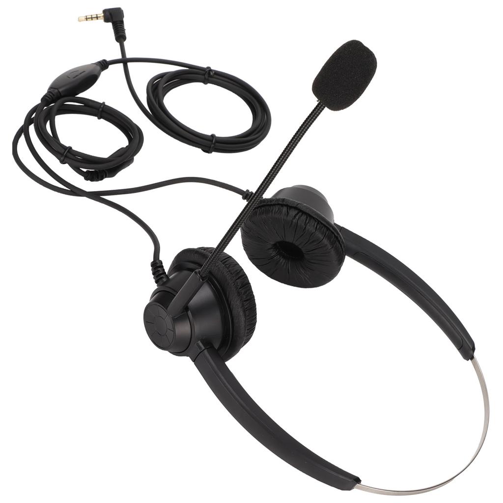 H360D‑3.5VA 3.5mm Binaural Business Headset Binaural Customer Service Headset with Mic and Volume Control