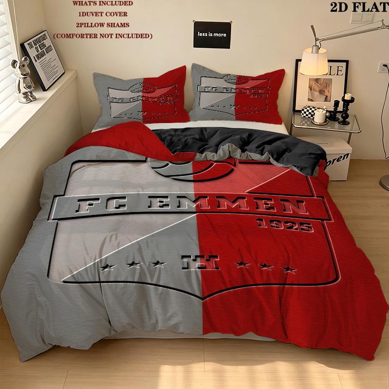 Fc Emmen Bedding Quilt Set Quilt Cover Pillowcase Home Decoration Birthday Gift (1 * duvet cover + 2 * pillowcase, without core)