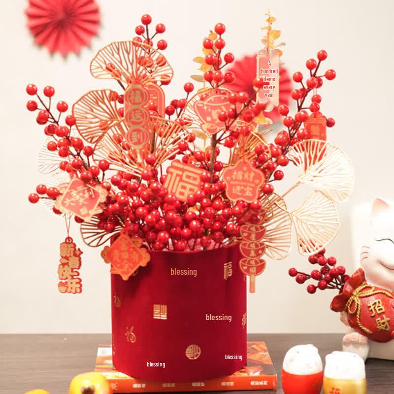 Prosperity Fortune Bucket Decoration Multiple Blessings A Style