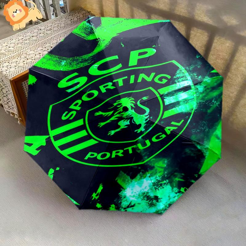 SCP Portugal: Green Emblem Glory Folding umbrella Suitable for all seasons Suitable for all seasons Three folds Sun umbrella printing