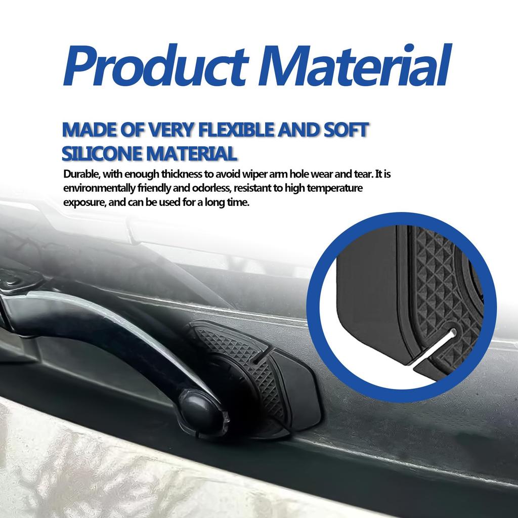 1/2 Stück Auto Windschutzscheibenwischer Loch Schutzabdeckung Silikon Auto Wischer Unterseite Verhindern Ablagerungen Blatt Fallen Staubdichte Unterlage Universal