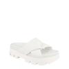 Ferragamo Air Lug Leather Slides White