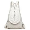 Washed Leather Backpack Literary Soft Leather Small Backpack