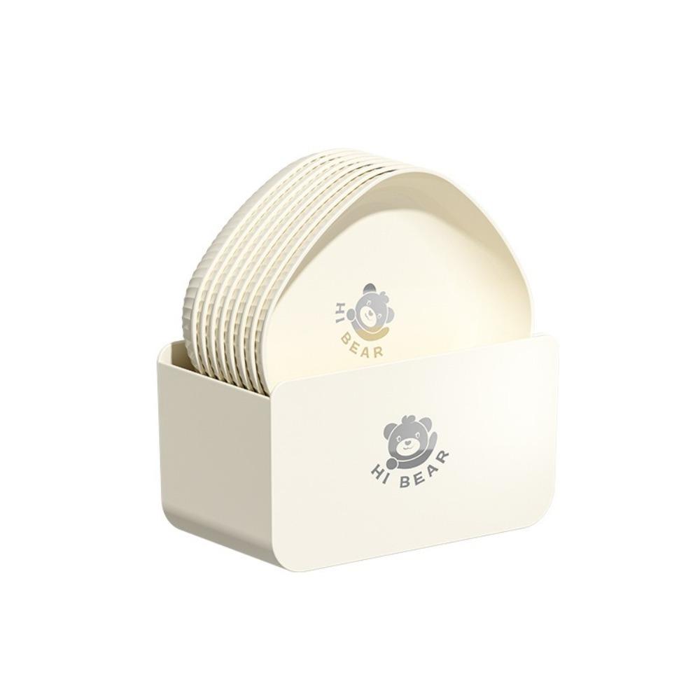 

4/6/8Pcs Square Snack Fruit Plates with Base Candy Dessert Plates Spit Bone Dishes Set Kitchen 8Pcs Set бежевый