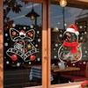 Waterproof Christmas Bell Window Clings Large Christmas Window Stickers  Glass Door