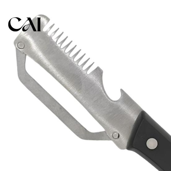 Fast Peeling Vegetable Tool Stainless Steel Peeler with Handle, Multi-Function Fruit Potato Wide Blade Peeler, 2-in-1 Bottle Opener, Ergonomic