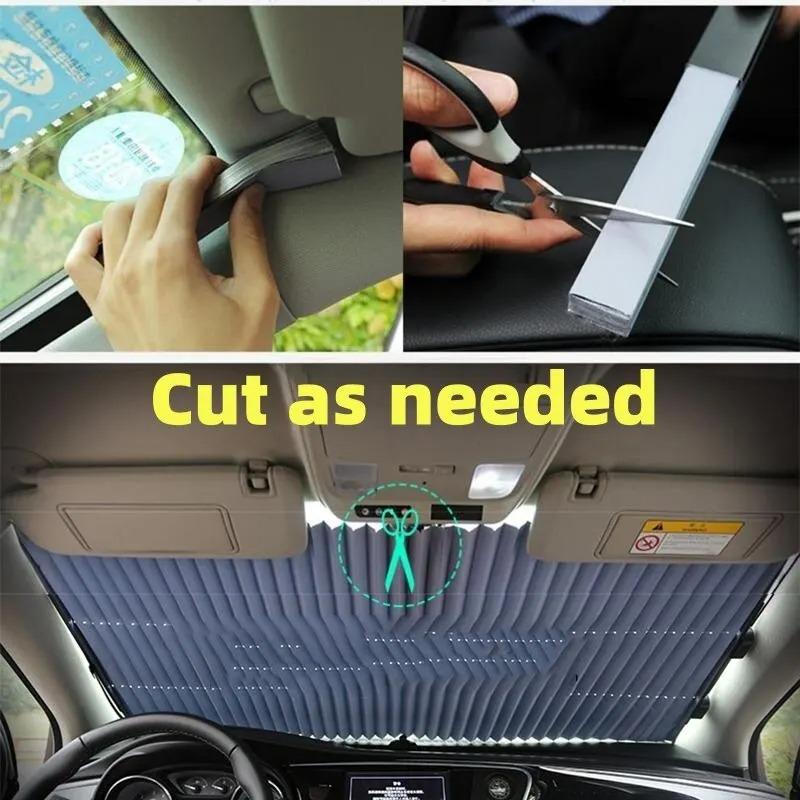 Universal Retractable Car Sunshade UV Protection Foldable Front Rear Window Cover