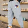 Pantalon de survêtement fin à imprimé lettres tendance pour garçons, pantalon de jogging décontracté, pantalon ample et doux en coton pour enfants