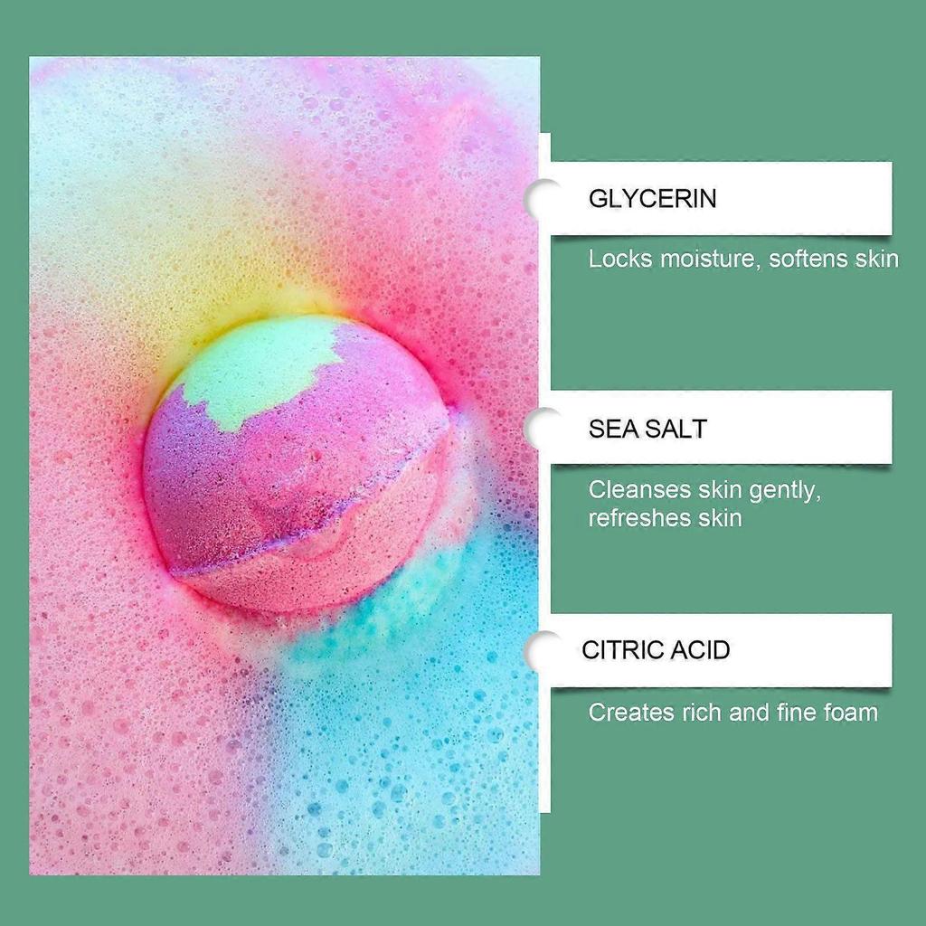 Kids Bath Salt Ball Gift Set, 12pcs 50g Gentle Moisturizing Bath Fizzies For Fun Bath Time