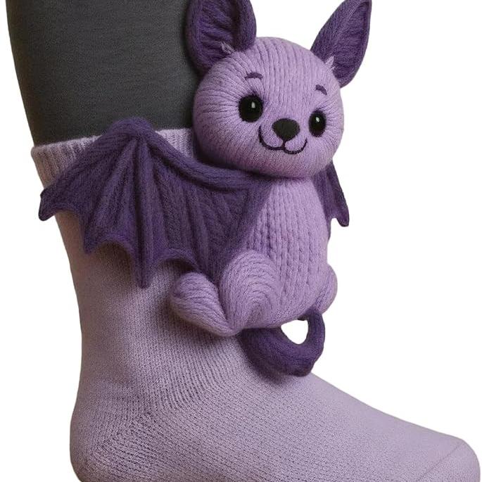 גרבי חיות תלת-ממדיות סרוגות גרבי עצלן מחבק סרוגות ביד למגרב חג המולד נשים