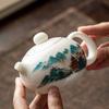 Gold Inlaid Jade Porcelain Xishi Teapot