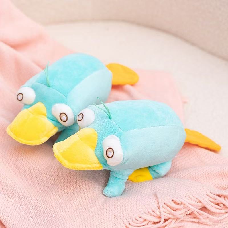 Kawaii's new Terry Blue platypus 29cm plush toy figurine, cartoon anime cute decoration, children's birthday gift doll