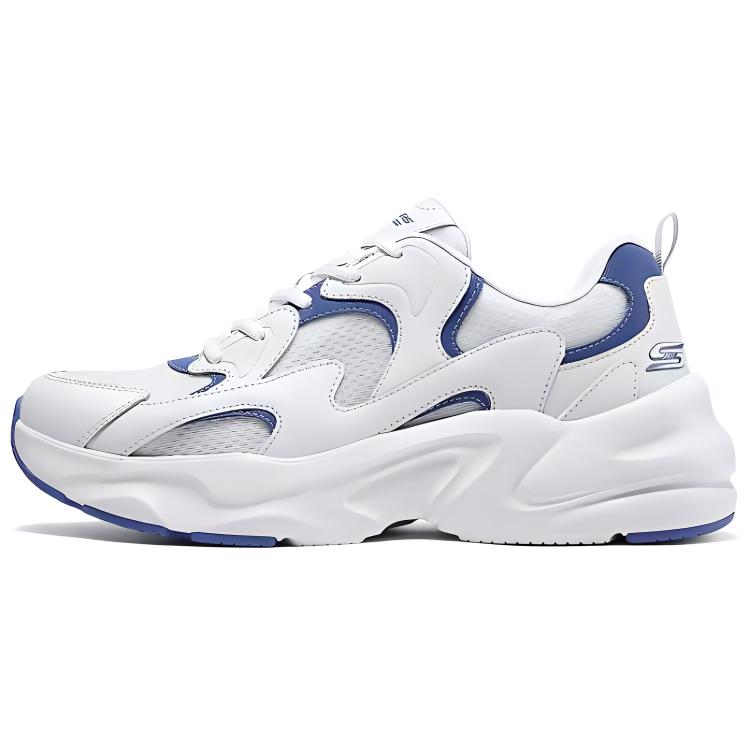 Skechers Bobs Bamina 2 Fabric Synthetic Leather Comfortable Durable Shock Absorbing Breathable Lightweight Low Top Dad Shoes Men sneakers 118321-LGBL 39.5
