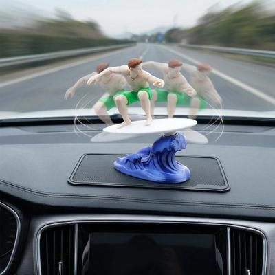 Dashboard Drift-Ornament Bewegungssensor Surfer Muskelmann Auto-Ornament Lustige Armaturenbrett-Dekoration Auto-Innenzubehör Geschenk für Fahrer