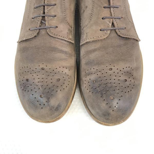 Hergestellt in Japan TK Takeo Kikuchi Echtes Nubukleder Brogue Schuhe Größe 27,5cm Braun(GEBRAUCHT)