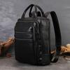Leather Backpack Men's Business Computer Bag, Casual and Versatile Travel Schoolbag