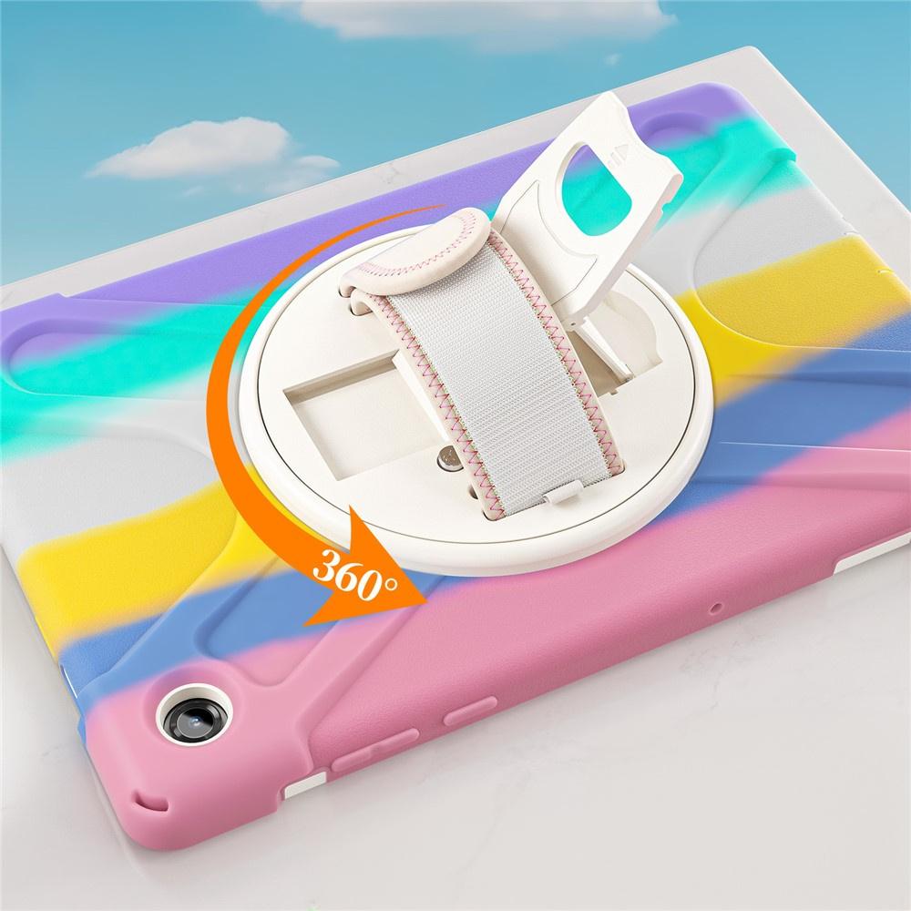 Armored Case for Samsung Galaxy Tab A11+, with Stand and Shoulder Strap - Multicolor